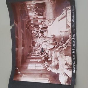 1880s Original Sepia Photograph McBride Plant - Cotton and Burlap Flour Sack Bag